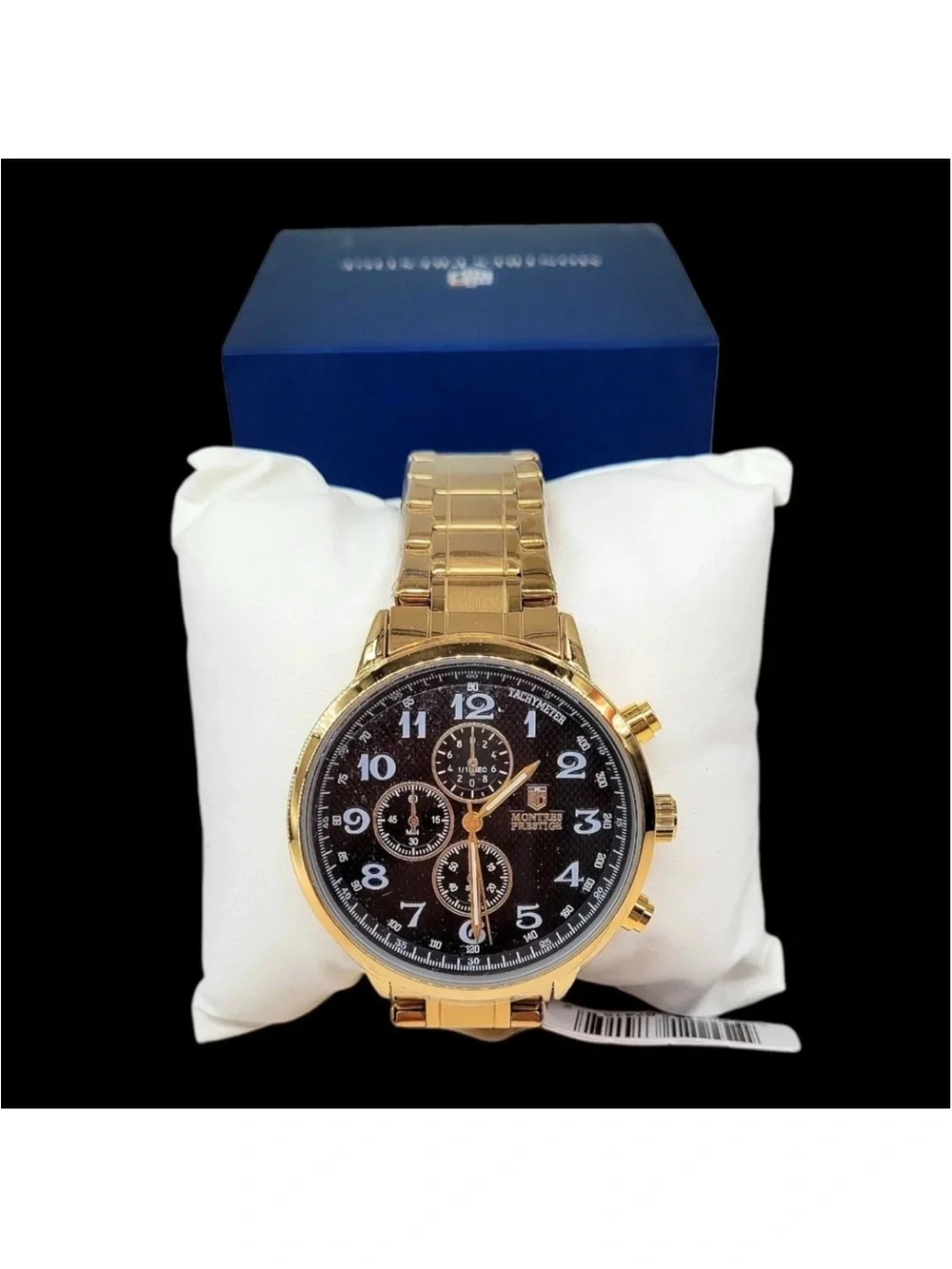 Invicta Gold Tone Men’s Chronograph Watch with Black Dial